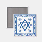 Keramik Tile, Azulejo, Portugiesisch und jüdisch Magnet (Vorderseite/Rückseite)