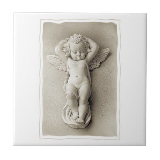 Keramik Tile Baby Angel Fliese (Vorderseite)