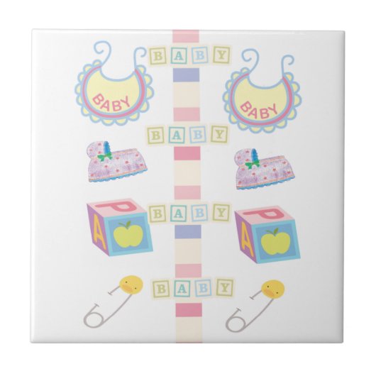 Keramik Tile Baby Fliese (Vorderseite)