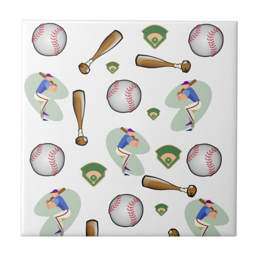Keramik Tile Baseball Fliese (Vorderseite)