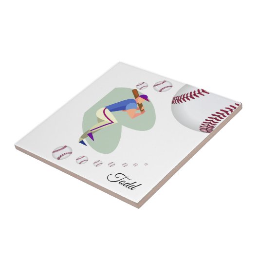 Keramik Tile Baseball Fliese (Seite)