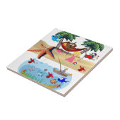 Keramik Tile Beach Crabs Sand Fliese (Seite)
