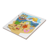 Keramik Tile Beach Sand Sun Crabs Rainbow Fliese (Seite)