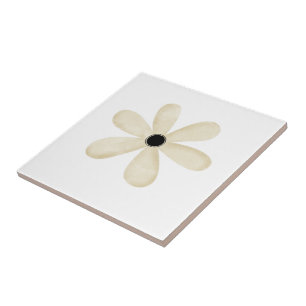 Keramik Tile Beige Blume Floral Fliese