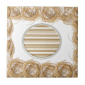 Keramik Tile Beige Rope Strip Fliese (Vorderseite)