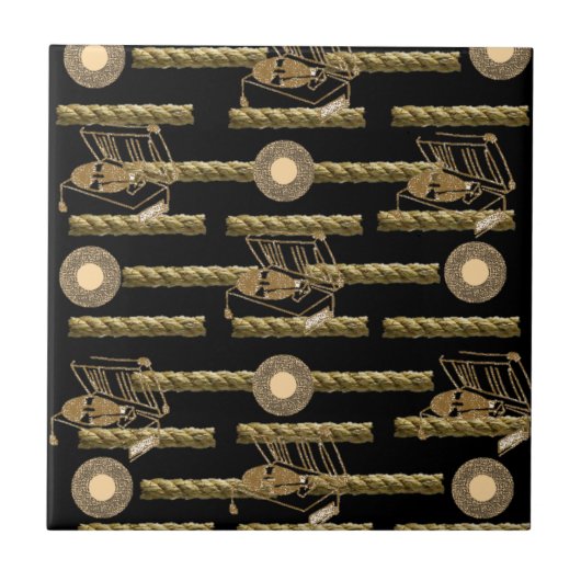 Keramik Tile Black Country Rope Fliese (Vorderseite)