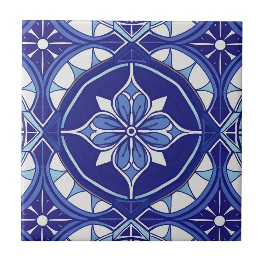Keramik Tile Blau und Weiß Fliese (Vorderseite)