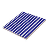 Keramik Tile Blue & White Streifen Fliese (Seite)
