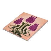 Keramik Tile - Blumengarten Jugendstil Rosa/Lila Fliese (Seite)