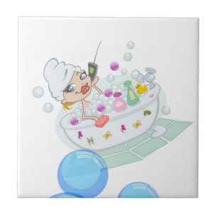 Keramik Tile Bubble Bath Girly Fliese