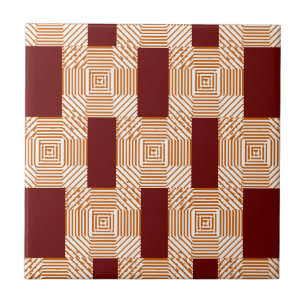 Keramik Tile Burgundy White Pattern Fliese