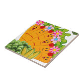 Keramik Tile Carrots Erbsen Vegan Fliese (Seite)