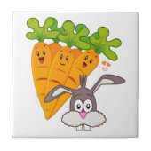 Keramik Tile Carrots Rabbit Fliese (Vorderseite)