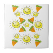 Keramik Tile Carrots Sun Fliese (Vorderseite)