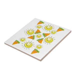 Keramik Tile Carrots Sun Fliese