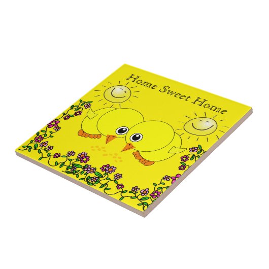 Keramik Tile Chick Floral Sun Zuhause Sweet Zuhaus Fliese (Seite)