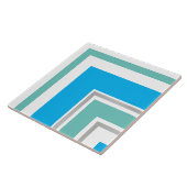 Keramik Tile - Coole blaue Silver Split Corner Fliese (Seite)