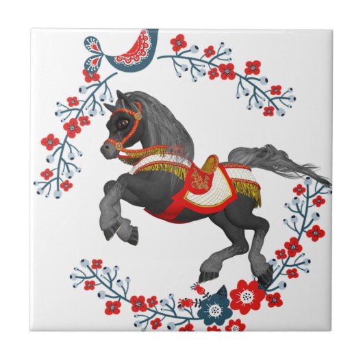 Keramik Tile Country Horse Fliese (Vorderseite)