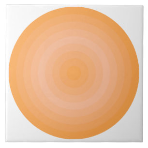 Keramik-Tile der Orange Fuzzy Peach Circles Fliese