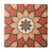 Keramik Tile der orangefarbenen roten Flora Fliese (Vorderseite)