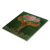 Keramik Tile - Drei rosa Tulpen Fliese (Seite)