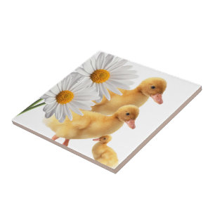 Keramik Tile Duck White Blume Fliese