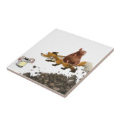 Keramik Tile Eichhörnchenfuchs Wurm Fliese (Seite)