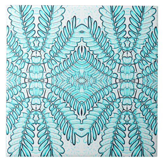 Keramik Tile Ein aquamarines, modernes Design Fliese (Vorderseite)