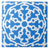 Keramik Tile, ein elegantes Blau-Weiß-Design Fliese (Vorderseite)