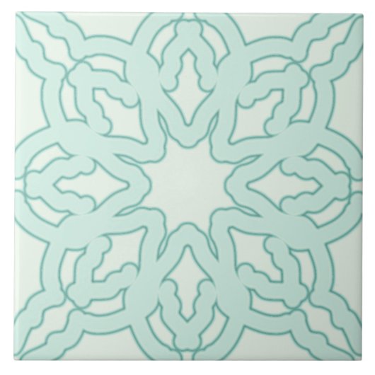 Keramik Tile, Ein elegantes, grünes Classic Design Fliese (Vorderseite)