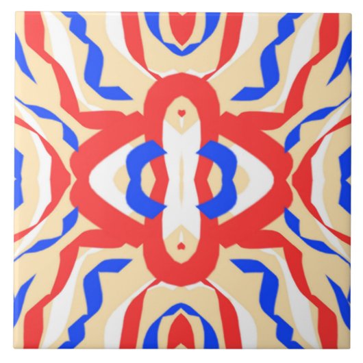 Keramik Tile, Ein schönes, klassisches, farbiges D Fliese (Vorderseite)