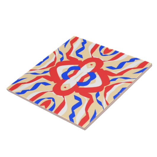 Keramik Tile, Ein schönes, klassisches, farbiges D Fliese (Seite)