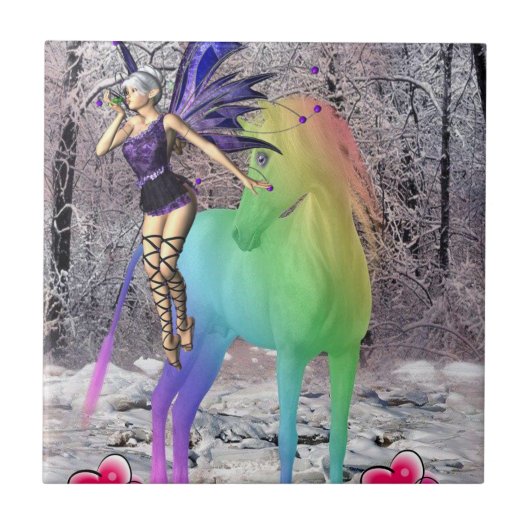 Keramik Tile Fairy Pony Fliese (Vorderseite)