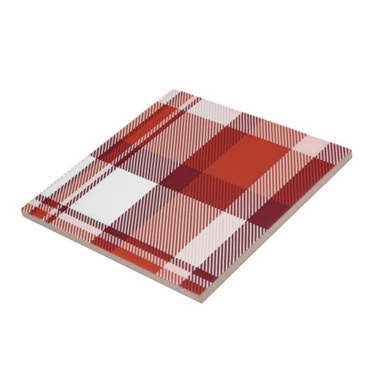 Keramik Tile farbenfrohe Farben Rot Kariert Fliese (Seite)