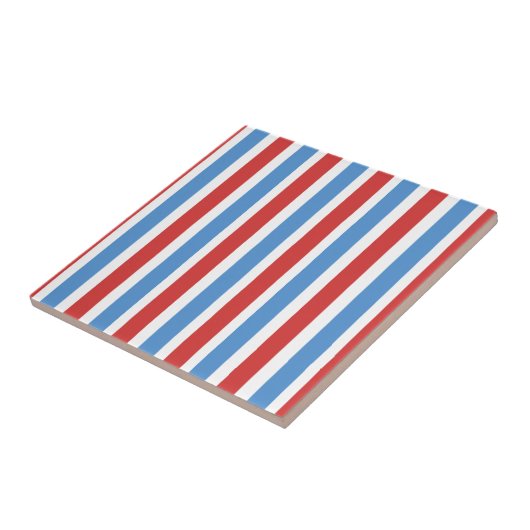 Keramik Tile farbenfrohe rote blaue Streifen Fliese (Seite)