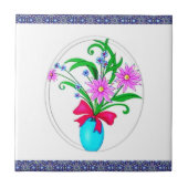 Keramik Tile Floral Fliese (Vorderseite)