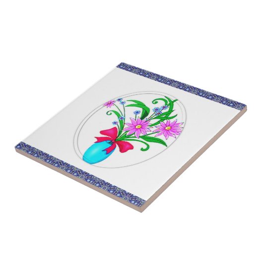 Keramik Tile Floral Fliese (Seite)