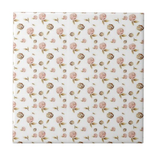 Keramik Tile Floral Fliese (Vorderseite)