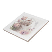Keramik Tile Floral Kitten White Fliese (Seite)