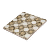 Keramik Tile Floral Round Beige Fliese (Seite)