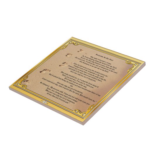 Keramik Tile Footprints im Sand Sober Champion Fliese (Seite)