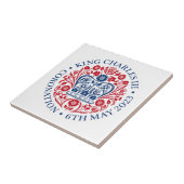 Keramik Tile for 2023 Coronation - Red Blue Fliese (Seite)