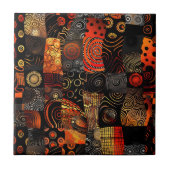 Keramik-Tile für afrikanische Stammesmuster Fliese (Vorderseite)