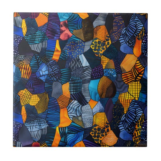 Keramik-Tile für afrikanische Stammesmuster Fliese (Vorderseite)