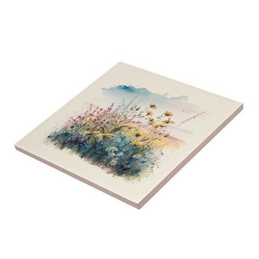 Keramik -Tile für Blume im Naturstil Fliese (Seite)