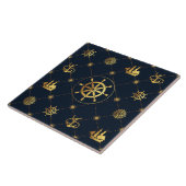 Keramik-Tile für das Gold Ship Wheel Fliese (Seite)