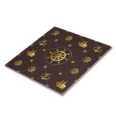 Keramik-Tile für das Gold Ship Wheel Fliese (Seite)