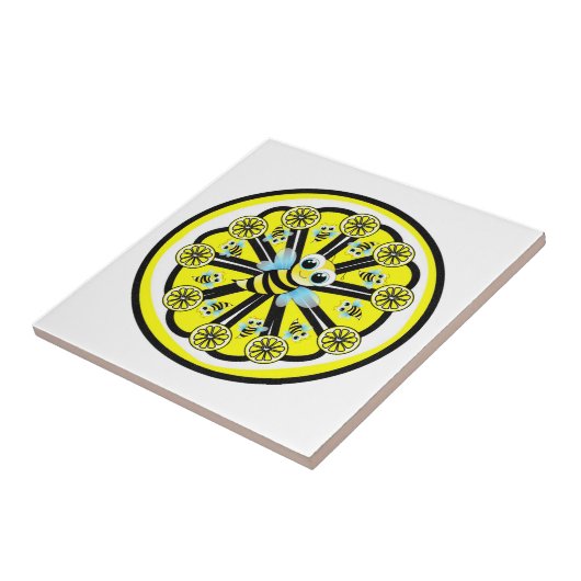 Keramik Tile Gelbe Lemon Hummel Fliese (Seite)