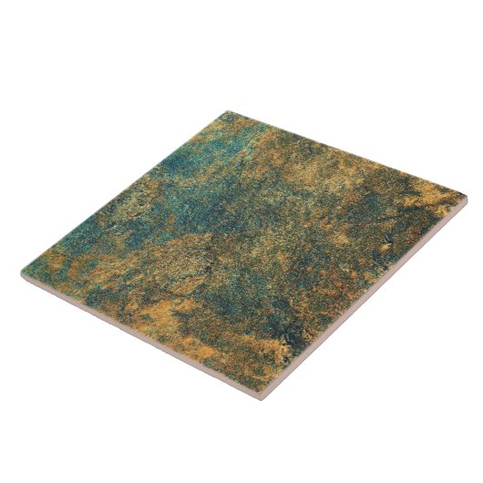 Keramik Tile - Gelbrostrot - Textile Fliese (Seite)