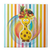 Keramik Tile Giraffe Fruchtfarben Fliese (Vorderseite)